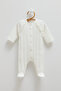 Baby Girl Romper 100% Cotton with Floral Embroidery and Booties