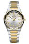 Modern Men's Wristwatch |   42mm Steel Case, Gold and Silver Color Steel Band - 5