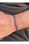 Men's Steel Bracelet with Cylinder Brown Color Stone