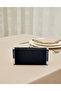 Black Silver Luxury Suede Crystal Stone Metal Case Stone Handle Evening Dress Bag Wedding Engagement Graduation - 3