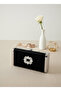 Black Silver Luxury Suede Crystal Stone Metal Case Stone Handle Evening Dress Bag Wedding Engagement Graduation - 2
