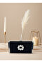 Black Silver Luxury Suede Crystal Stone Metal Case Stone Handle Evening Dress Bag Wedding Engagement Graduation - 3