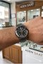 Black Men's Wristwatch – 42 mm Steel Case, Mineral Glass, 5 Atm - 4