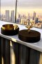 Ashtray with Wooden Deer Figure, Metal Decorative Lid, Gift, Tabletop Ashtray, Dark Gold Deer - 2