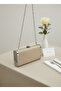 Beige Luxury Suede Crystal Stone Metal Case Stone Handle Evening Dress Bag Wedding Engagement Graduation - 4