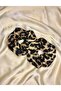 Set of 2 Leopard Buckles |   Brown Leopard Patterned Stylish Hair Clip |   Modern Linen Fabric