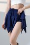 Asymmetrical Panelled Skirt/Front and Back Gathered Skirt with Inner Leggings - 3