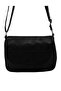 Women's Black Piece Leather Bag - 2