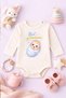 Baby Funny Text Bodysuit I'M Here (Boy) 100% Cotton Body - 2