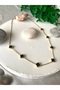 Gold Black Four Leaf Clover Steel Necklace - 2