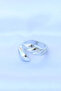 Brass Silver Color Adjustable Spiral Ring - 4