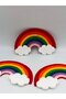 4 Pieces Felt Motif Rainbow, 8X5 cm Felt Ornament, Felt Emblem, Decoration - 4