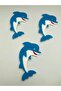 3 Pieces Felt Motif Dolphin, 7 cm Fish Felt Ornament, Felt Embroidery, Decoration - 2