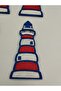 4 Pieces Felt Motif Lighthouse, 10X5 cm Felt Ornament, Felt Emblem, Decoration - 2