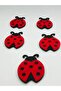 5 Pieces Felt Motif Ladybug, 5X3 cm Felt Ornament, Felt Embroidery, Decoration - 4