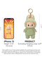 Labubu Doll Keychain for Kids, Colorful Plush Toy Shining Eye, Cute Gift Cartoon Display Figures - 3