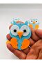 5 Pieces Felt Motif Owl, 7X5 cm Felt Ornament, Felt Embroidery, Decoration