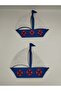 2 Pieces Felt Motif Ship Sailing, 13 cm Felt Ornament, Felt Coat of Arms, Decoration - 3