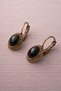 Women's Copper Earrings with Natural Black Onyx Stone 0Tantik Model Pure Copper Earrings - 4