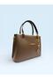 Dona Leather Five-Compartment Long Strap Women's Shoulder and Hand Bag with Stylish Accessory Detail - 7