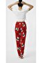 Women's Pajama Bottoms Relaxed Fit Soft Textured Colorfast Velvet Fabric Teddy Bear Patterned - 3