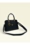 Women's Black Drop Quilted Faux Leather Shoulder Bag – Handbag, Shoulder Bag, - 6