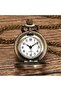 Tcdd Train Motif Pocket Watch with Chain Nostalgic Retro Design Classic Vintage Railway Themed Watch - 3
