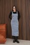 Women's Thick Strap Bodycon Long Denim Midi Dress Bnj-5412S - 2