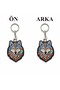 Tpu Double Sided Keychain - Wolf Bow - Flags of Old Turkish States - 2