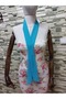 Biana Long 200×5 Chiffon Neck Tie Turquoise - 5