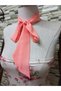 Biana Long 200×5 Chiffon Neck Tie Salmon - 3