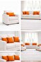 Velvet Textured Orange Throw Pillow Cover (1 Piece) - 7