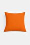 Velvet Textured Orange Throw Pillow Cover (1 Piece)