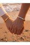 Special Gold and Silver Color 2-Piece Ayetel Kürsi Bracelet for Valentine's Day Adjustable Couple Bracelet