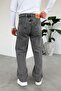Textured Gray Soft Gradient Basic Regular Trousers - 3