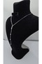 Stainless Steel Silver Color Zircon Stone Y Model Necklace - 3