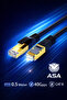 كابل إيثرنت Cat8 عالي السرعة 40 جيجابت في الثانية 2000 ميجاهرتز، كابل شبكة محلية محمي RJ45، طوله 0.5 متر