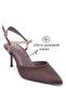 Chain Detailed Pointed Toe Thin Heel Women's Stiletto Shoes - 3