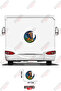 Camps and Tents Patterned Moon Visual Caravan Sticker Coating