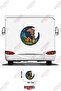 Camps and Tents Patterned Moon Visual Caravan Sticker Coating