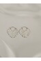 Women's Tarnish Free Xuping Diamond Pattern Heart Shaped Silver Color Earrings