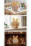 Lockable Metal Piggy Bank with Cute Rabbit Figure and Ears for Children to Save Money Yellow - 5