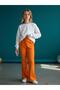 Girl's Cotton Corded Fabric Elastic Waist Flared Sweatpants - 4
