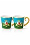 4-Piece Soho Bird Pomegranate Series Pink Green Mug Set - 3