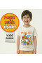 Stone Age Printed 100% Cotton Boys T-Shirt and Shorts Set - 2