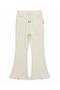 Girl's Cotton Corded Fabric Elastic Waist Flared Sweatpants - 6