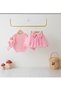 Girl's Pink Pom-Pom Sweater and Pom-Pom Tutu Skirt Set Birthday Set - 2