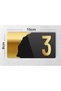 Gold - Black Plexiglass Horizontal 15X8 cm Hotel - Apartment Site - Apartment Office Door Number - Number 3 Three - 2
