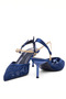 Navy Blue High Heeled Shoes Women's Shoes Special Day Wedding Dress Shoes with Heels - 5