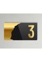 Gold - Black Plexiglass Horizontal 15X8 cm Hotel - Apartment Site - Apartment Office Door Number - Number 3 Three